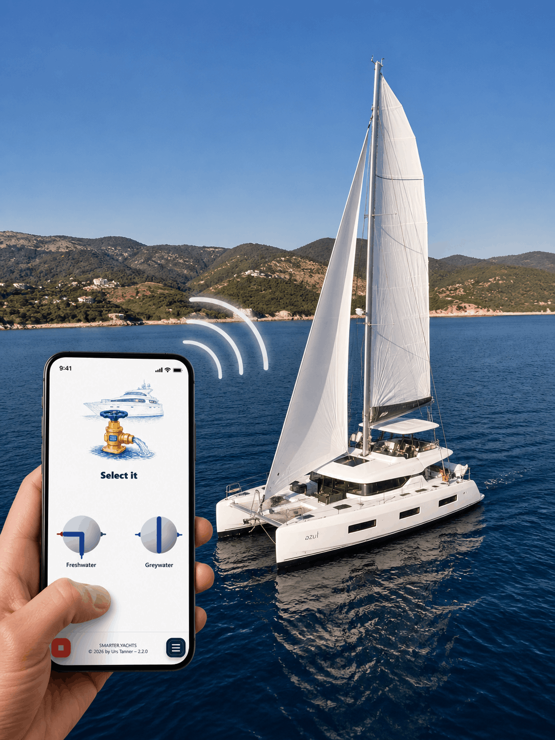 Smarter.Yachts at sea