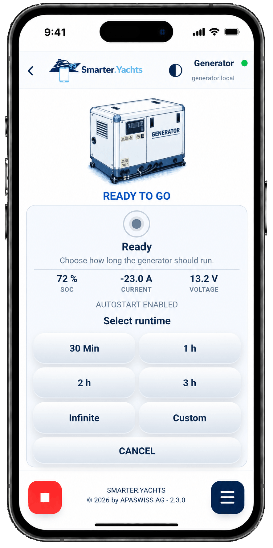 Generator Control Interface